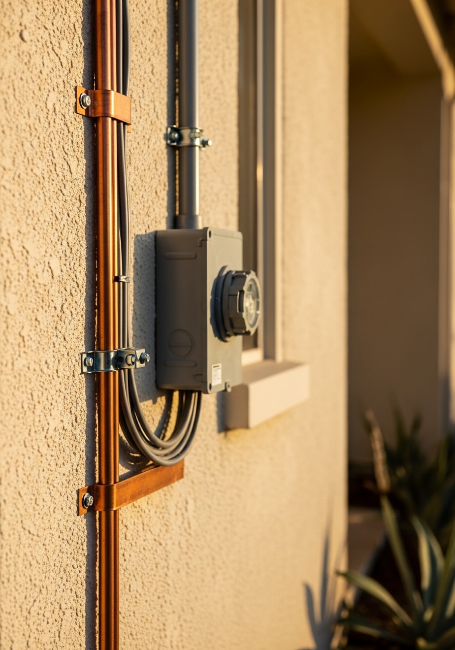 Detail of skilled workmanship on a Long Beach home's exterior element.